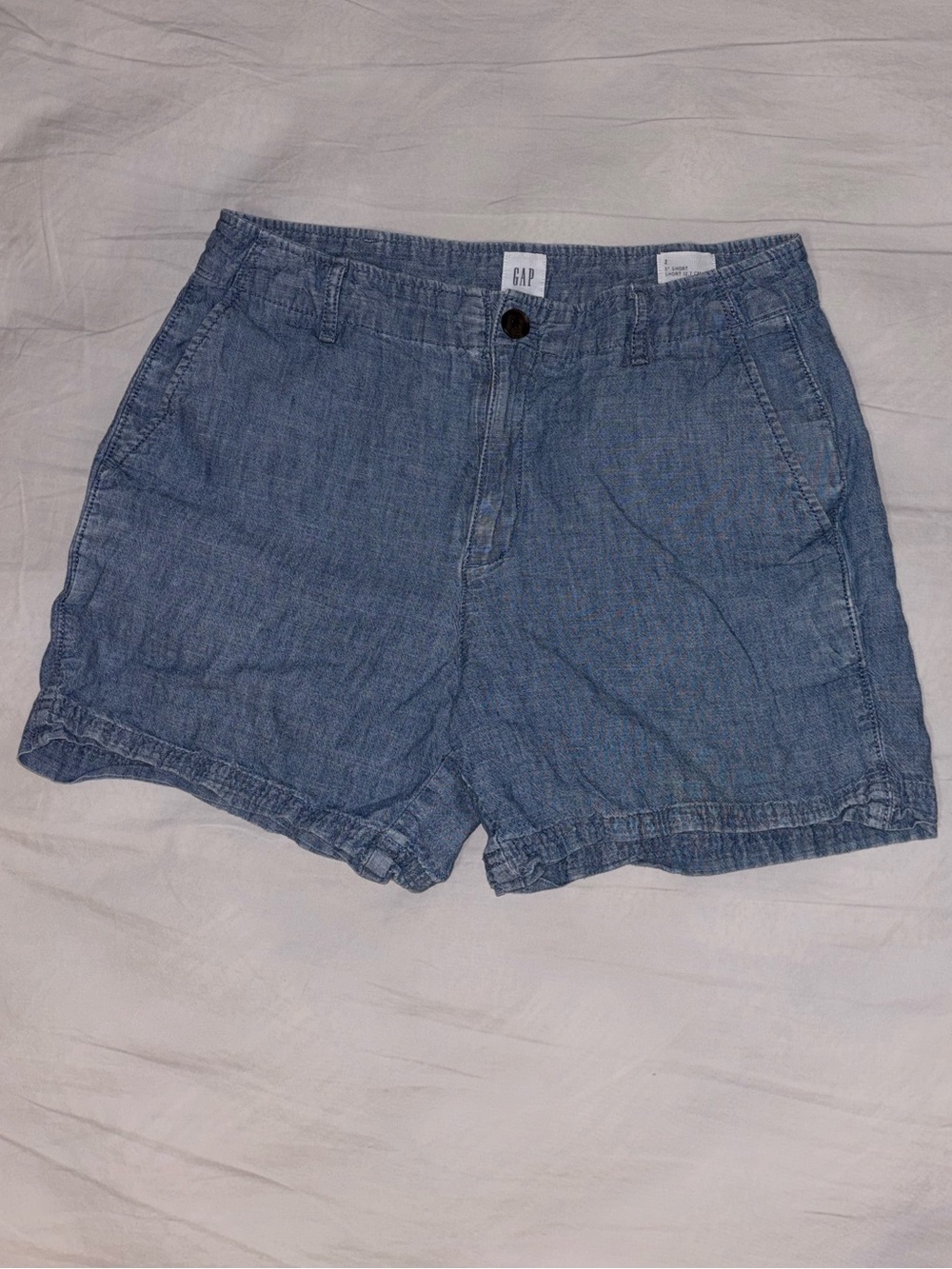 GAP Women’s Blue Denim-Style Casual Shorts 100% Cotton